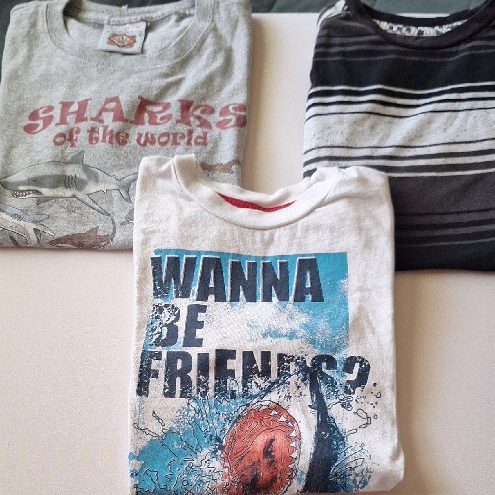 Kids Graphic T-Shirts - Gray, White, Black